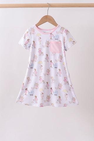 Pink all day adventure bamboo dress