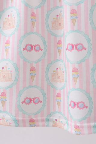 Castle ice cream smocked ruffle dress