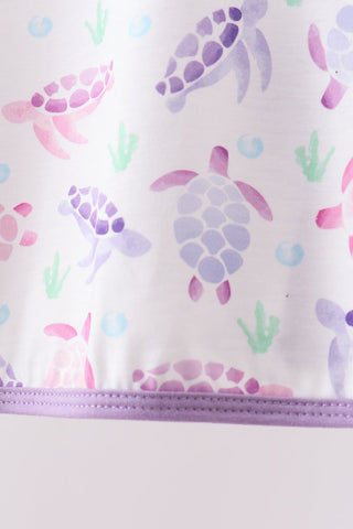 Purple Sea Turtle Bloomer Set