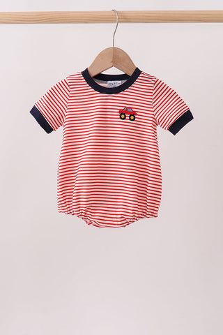 Red Stripe Car Embroidered Bubble