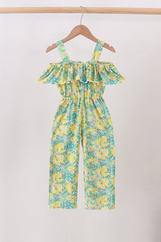 Yellow Lily Floral Jumpsuit