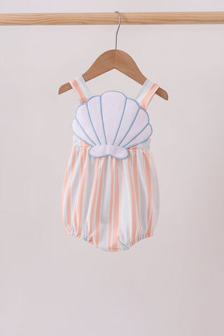 Seashell Stripe Appliqué Bubble