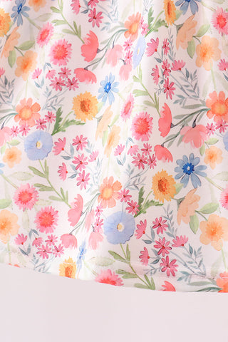 Coral Jesus Loves me Embroidered Floral Bloomer Set