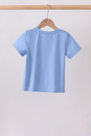 Blue Crocodile Applique Top