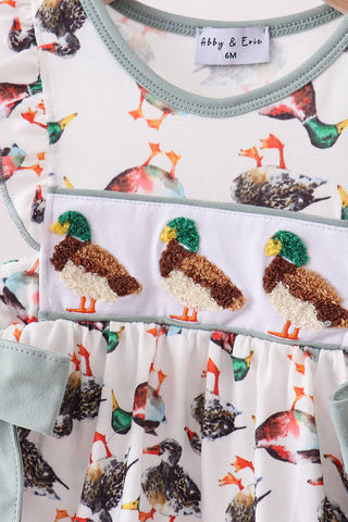 Sage Mallard French Knot Bloomer Set