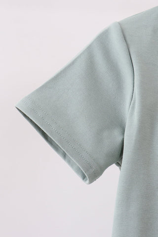 Sage Mallard French Knot Top