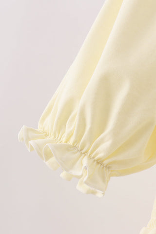 Cream smocked mom dress