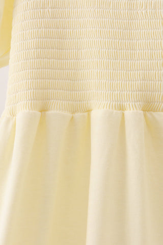 Cream smocked mom dress