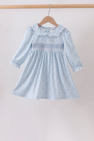 Lavender Floral Smocked Dress