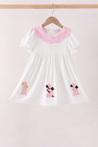 Pink Prayer Embroidery Dress