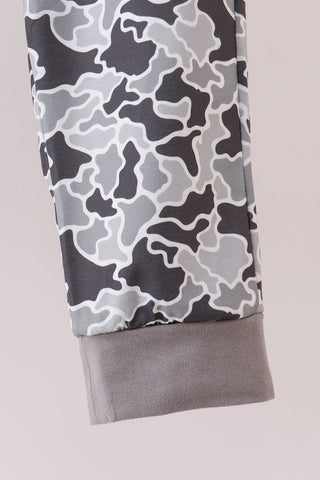 Grey Camouflage Jogger Set