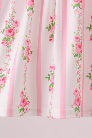 Pink Pumpkin Embroidery Ruffle Pants Set