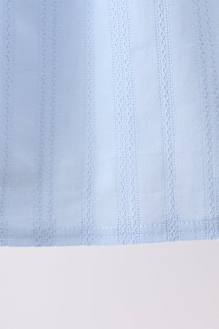Blue Jacquard Lace Dress