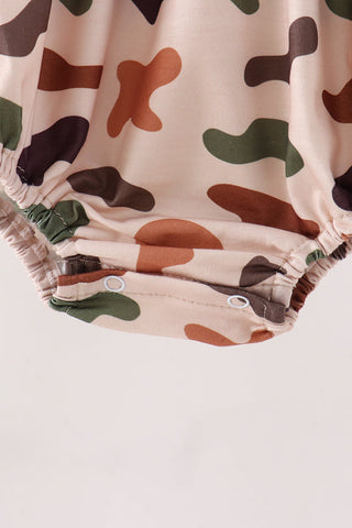 Camouflage Pumpkin Embroidery Ruffle Bubble