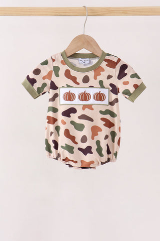Camouflage Pumpkin Embroidery Bubble