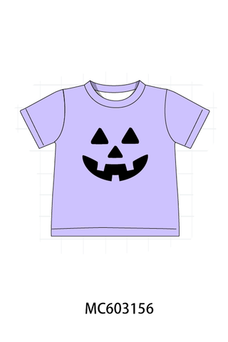 Purple Jack-O-Lantern Applique Top