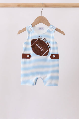 Blue Stripe Football French Knot Jon Jon