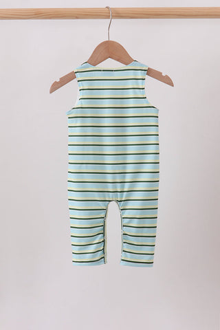 Blue Stripe Mallard Applique Jon Jon