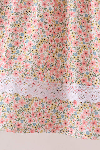 Floral Smocked Lace Dress
