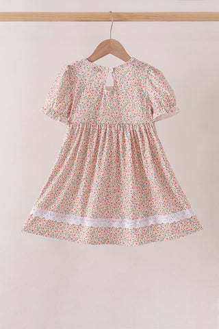 Floral Smocked Lace Dress