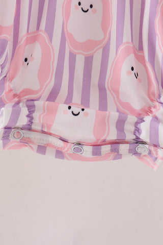 Purple Ghost Smocked Ruffle Bubble