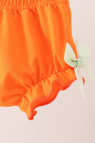 Green Pumpkin Smocked Bloomer Set