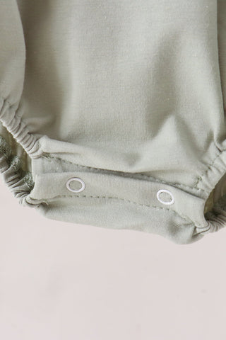 Green Pumpkin Smocked Bubble