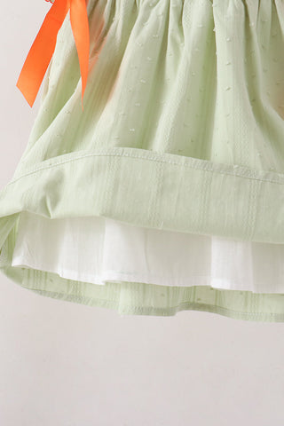 Green Pumpkin Smocked Dress