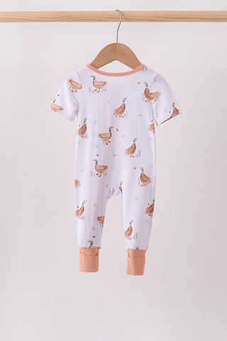 Duck Bamboo Zipper Romper