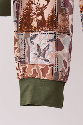 Forest Hunting Bamboo Pocket Pajama set