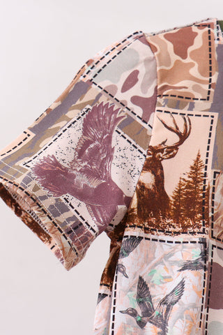 Forest Hunting Bamboo Pocket Pajama set