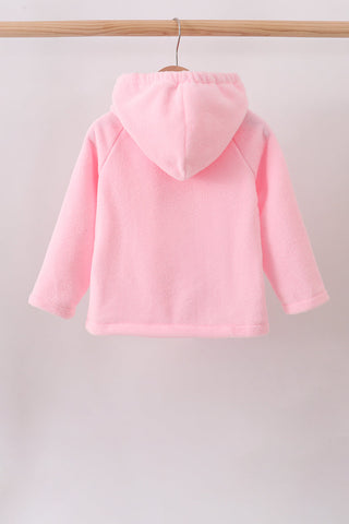 Pink Fleece Bow Coat