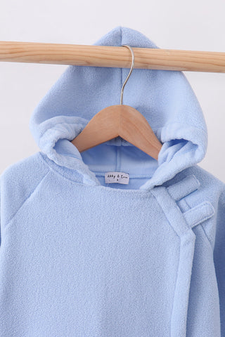 Blue Fleece Bow Coat
