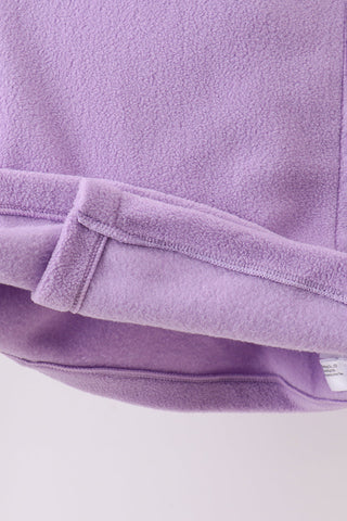 Purple Fleece Bow Coat