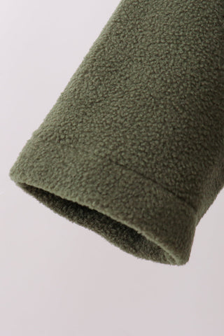 Green Fleece Bow Coat