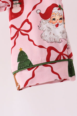 Pink Christmas Tree Bamboo Mom&me Pajama Set