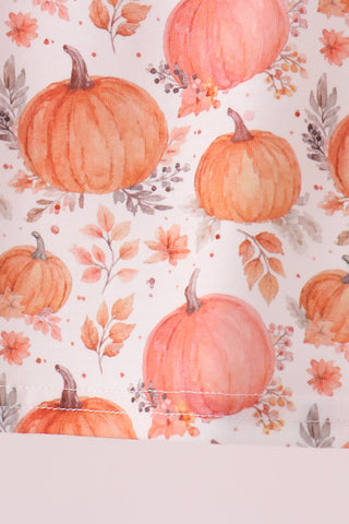 Orange Pumpkin Print Top