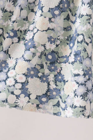 Vintage Floral Smocked Ruffle Dress