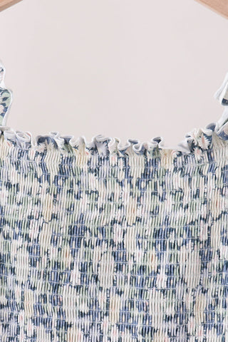 Vintage Floral Smocked Mom Dress