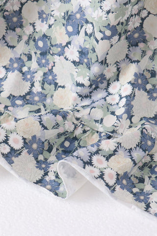 Vintage Floral Smocked Mom Dress