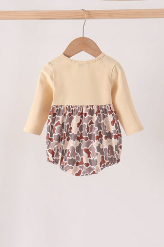 Khaki camoufalge cross deer embroidery bubble