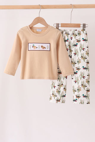 Duck embroidery pants set