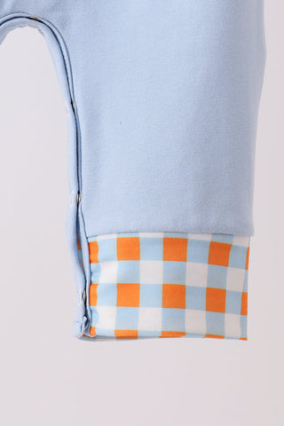 Blue Turkey Applique Romper