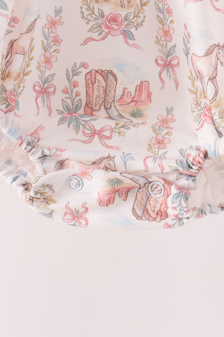 Pink horse ruffle bubble