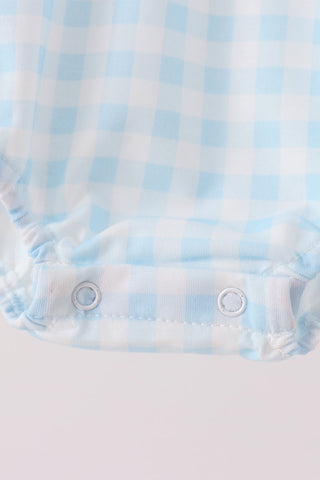 Pumpkin Pie Embroidery Gingham Bubble