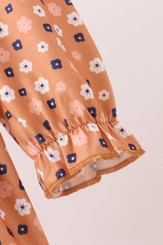 Fall floral print bubble