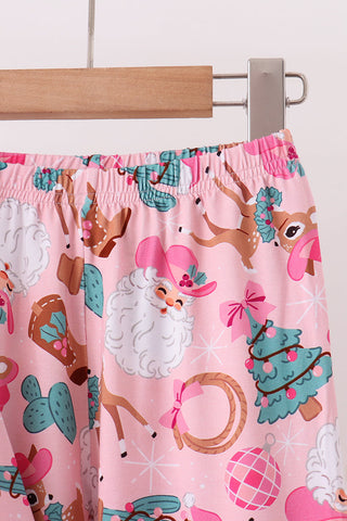 Pink Cowboy Ruffle Bamboo Pajama Set