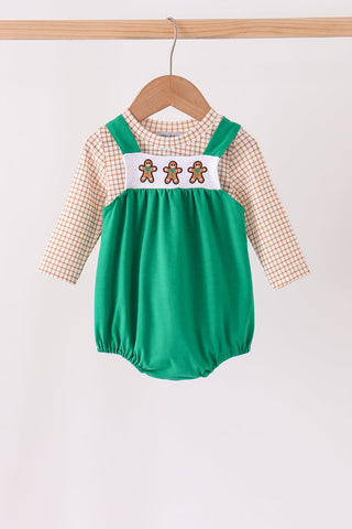 Green Gingerbread Embroidery 2pc Set