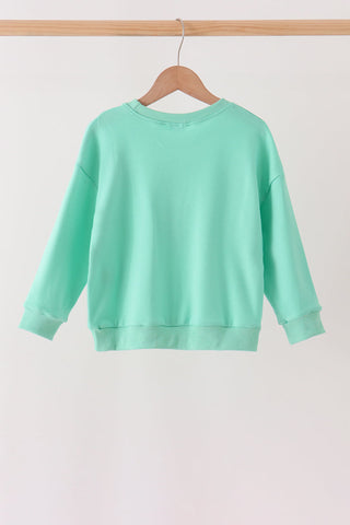 Mint Santa Sequin Mom&me Top