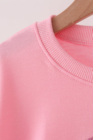 Pink Santa Sequin Top